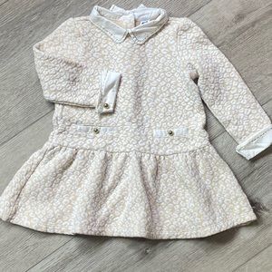 Janie & Jack long sleeve leopard print dress
